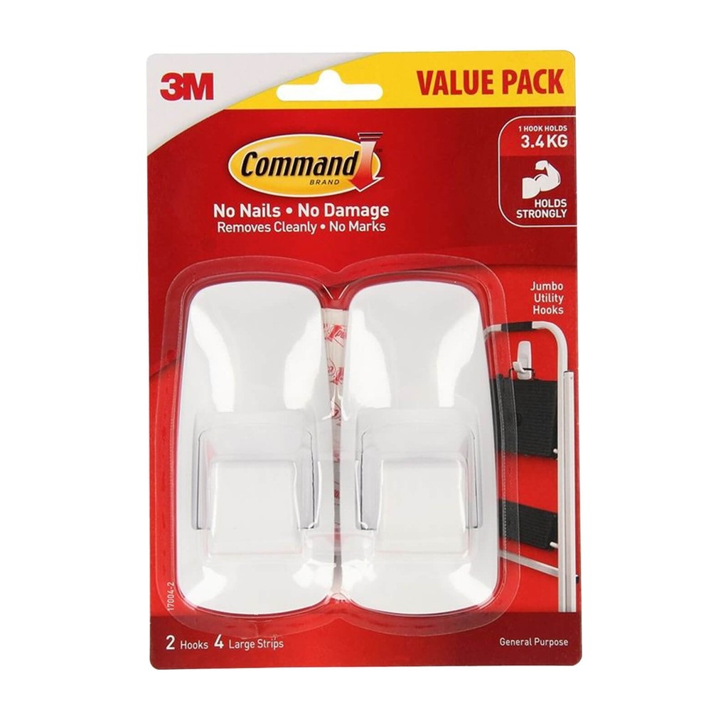 3M Command 17004-2 Jumbo Hooks Value Pack